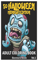 50 Halloween Midnight Edition Adult Coloring Book