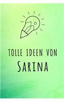 Tolle Ideen von Sarina: Liniertes Notizbuch für deinen Vornamen