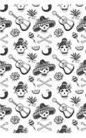Day Of The Dead Pattern Sugar Skull Santa Muerte 22: Blank Lined Journal for Day Of The Dead Lovers