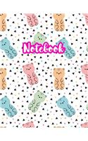 Notebook: Cute Blank Lined Journal Large 8.5 x 11 Matte Cover Design with Ruled White Paper Interior (Perfect for School Notes, Girls and Boys Diary, Kids Wri