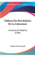 Tableau Des Revolutions De La Litterature