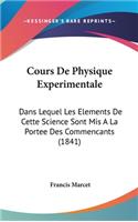 Cours de Physique Experimentale