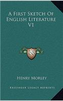 A First Sketch of English Literature V1
