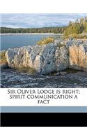 Sir Oliver Lodge Is Right; Spirit Communication a Fact