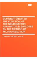 Demonstration of the Function of the Neuromotor Apparatus in Euplotes by the Method of Microdissection