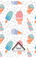 Notebook Journal Dot-Grid, Graph, Lined, No lined: Sweet Pastel Ice-cream: Small Pocket Notebook Journal Diary, 120 pages, 5.5" x 8.5"