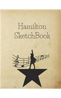 Hamilton SketchBook: Blank Alexander Hamilton Revolution Sketch Book