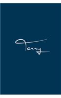 Terry: notebook with the name on the cover, notebook for notes, Journaling
