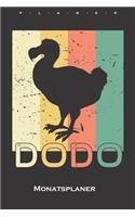 Dodo Vogel im Retrolook Monatsplaner
