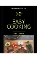 Recipe notebook for easy cooking