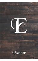 E: Letter Journal Monogram Minimalist Lined Notebook To Do List Undated Daily Planner for Personal and Business Activities with Check Boxes to Help you