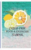 Daily Page Food & Exercise Diary: 6x9 EASY CARRY SIZE-LEMONS AND BRIGHT COLORS COVER-WATER FOOD AND EXERCISE JOURNAL WITH GOAL SHEETS 100 PAGES