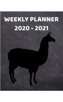 2020-2021 Weekly Planner: 2 Year Weekly & Monthly View Organizer & Agenda with To-Do's - For Llama Lovers