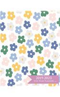 2019-2023 Five Year Planner- Petals: 60 Months Planner and Calendar, Monthly Calendar Planner, Agenda Planner and Schedule Organizer, Journal Planner and Logbook, Appointment Notebook, 