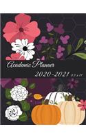 Academic Planner 2020-2021 8.5 x 11: Floral, Two year Academic 2020-2021 Calendar Book, Weekly/Monthly/Yearly Calendar Journal, Large 8.5" x 11" Daily journal Planner, 24 Months Calenda