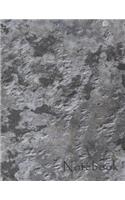 Unruled (Unlined) Blank Composition Notebook (8.5"x11" inches) 200 Pages: Minimalist Collection: Moon Surface Cover Design