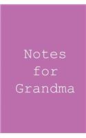 Notes from grandma: Blank lined journal notepad for kids, boys, girls, students, teachers and for work; Great gift.
