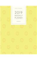 2019 Weekly Planner Hamster: Dated with to Do Notes and Inspirational Quotes - Cute Dwarf Hamster