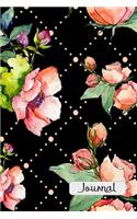 Journal: Pretty Flower Cover Blank Lined Pages for Writing Daily Thoughts, Dreams, Inspirations