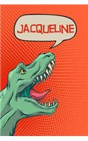 Jacqueline: Personalized Dino Isometric Dot Paper Notebook 120 Pages 6x9