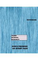 Notebook: Gods promises on every page, ruled Notebook, journal diary for writing, jotting and any educational work