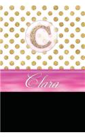 Clara: Personalized Lined Journal Diary Notebook 150 Pages, 6" X 9" (15.24 X 22.86 CM), Durable Soft Cover