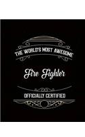 Daily Organizer and Planner: Most Awesome Fire Fighter: 180 Day 8 x 10 Journal Notebook Day Planner