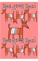 Bullet Journal Notebook for Dog Lovers, Red Dogs in a Row 5: 162 Numbered Pages with 150 Dot Grid Pages, 6 Index Pages and 2 Key Pages for Journaling, Writing, Planning and Doodling, for Women, Men, Kids, Easy