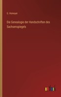 Die Genealogie der Handschriften des Sachsenspiegels