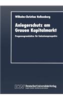 Anlegerschutz Am Grauen Kapitalmarkt: Prognosegrundsätze Für Emissionsprospekte