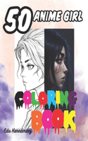 50 Anime Girl coloring book