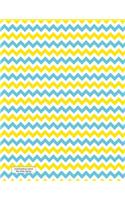 Lined Notebook Journal Blue Yellow ZigZags: Wide Ruled Composition Notebook for Writer, Student, Teacher, Nurse, Intern. Keep Diary, Schedule, Lecture Notes, Daily Thoughts, Student Comments, 