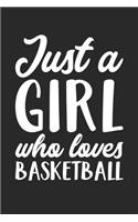 Just A Girl Who Loves Basketball Training Journal - Gift for Basketball Player - Basketball Notebook - Basketball Diary