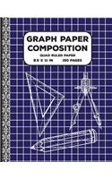 Graph Paper Composition: Quad Ruled Paper Notebook Journal Gift for Birthday & School 5x5 Grid Paper 8.5 x 11 inch 150 Pages ( Math Diary teacher and student )