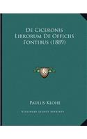De Ciceronis Librorum De Officiis Fontibus (1889)