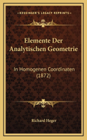 Elemente Der Analytischen Geometrie
