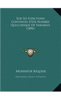 Sur Les Fonctions Continues D'Un Nombre Quelconque De Variables (1890)