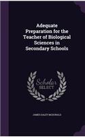 Adequate Preparation for the Teacher of Biological Sciences in Secondary Schools