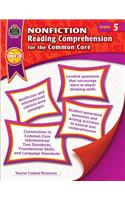 Nonfiction Reading Comprehension for the Common Core Grd 5: (Nonfiction Reading Comprehension)