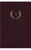 Monogram "4" Notebook: 150 page Journal Diary Notebook