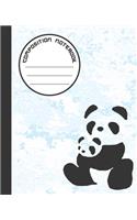 Composition Notebook: Funny and Cute Kawaii Panda Bear Notebook and Journal with Lined Ruled Paper Pages for Girls and Boys, Perfect for Writing Notes and Exercise