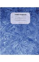 Marble Notebook: Blue Ice Journal lined Cute Composition Notebook for Girls Teens Kids Adult Business School Writing Notes Journal - (7,5 x 9,25 inches - 100 white c