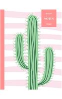 Dot Grid Notes 110 Pages: Cactus Floral Notebook for Professionals and Students, Teachers and Writers - Succulent Pattern -