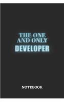 The One And Only Developer Notebook: 6x9 inches - 110 graph paper, quad ruled, squared, grid paper pages - Greatest Passionate working Job Journal - Gift, Present Idea