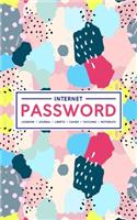 Internet Password Logbook - Journal - Libreta - Cahier - Taccuino - Notizbuch: 100 Page Password Book to Track & Organize Your Computer Logins, Internet Addresses & Usernames: Abstract Art 126-4