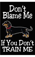Don't Blame Me If You Don't Train Me