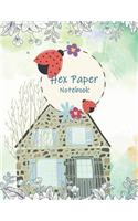 Hex Paper Notebook: 1/4 inch Hexagons Graph Paper Notebooks 120 Pages Large Print 8.5" x 11"