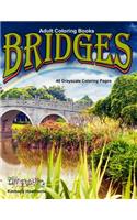 Adult Coloring Books Bridges 48 Grayscale Coloring Pages: Beautiful Grayscale Images of Country Landscape Bridges