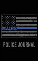 Maine Police Journal: Maine Thin Blue Line Police Flag Police Field Interview Notebook 5x8