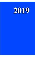 2019 Journal Blue Simple Plain Blue